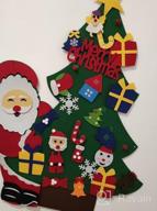 img 1 attached to 3Ft DIY Felt Christmas Tree Set For Kids Wall, Shareconn Felt Tree With 31 Detachable Ornaments For Toddlers, Wall Hanging Xmas Gifts With Santa Decoration review by Lucas Hale