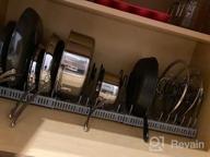 img 1 attached to Maximize Your Kitchen Space With AHNR'S 10+ Pans And Pots Lid Organizer Rack Holder In Red review by Louis Abrams
