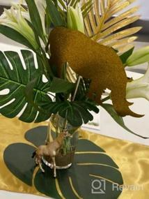 img 5 attached to 70 штук искусственных тропических пальм и листьев джунглей для украшения гавайских, пляжных и вечерних вечеринок в Луау - Коллекция Auihiay