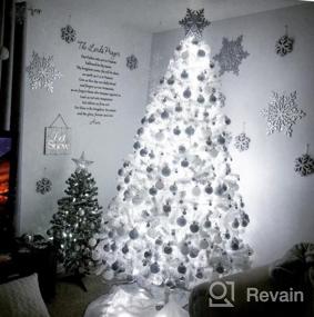 img 6 attached to Silver YZHI Angel Tree Topper - украшение рождественской елки с украшениями с подсветкой проектора и снежинками!