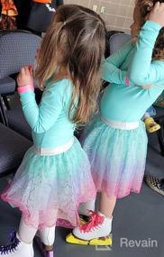 img 3 attached to Rainbow Flower Tutu Dresses For Toddler Girls With Tulle Skirt By DXTON