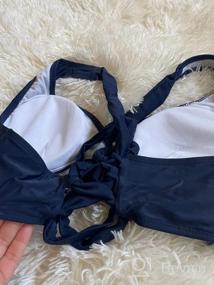 img 6 attached to Cutiefox Women'S 2 Piece Swimsuits Deep V Neck High Waist Tummy Control Bikini Set Bathing Suits