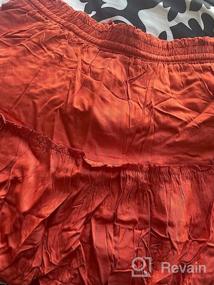 img 6 attached to Стильный летний must-have: женская мини-юбка с высокой талией и цветочным принтом Alelly с оборками