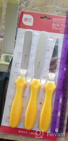 img 5 attached to Flexible Stainless Steel Cake Decorating Spatula Set - 3-Piece Offset Spatula Variety With Plastic Handle, Ideal For Icing And Decorating, Includes 2 Angled And 1 Straight Blade