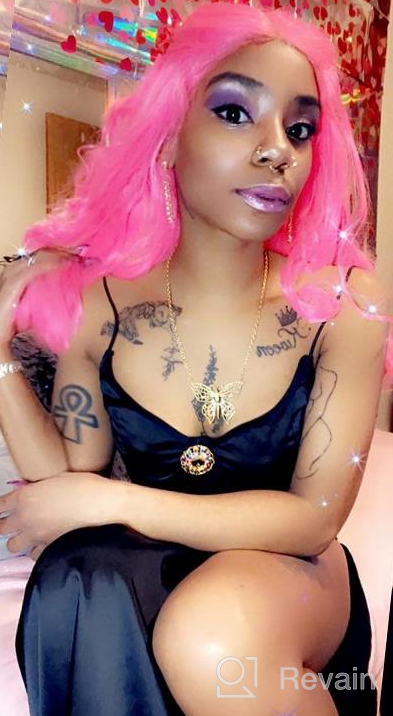 img 1 attached to 👩 Stylish and Versatile SARLA Hot Pink Lace Front Wig: Synthetic 28 Inch Long Silky Straight Hair Wigs for Black White Women - Heat Resistant, Glueless, and Colorful! review by John Naidu