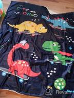 img 1 attached to Cute Dinosaur Blanket For Boys - Colorful Flannel Gift Blanket Drawn With Simple Strokes - Perfect Room Decor For Kids - ARTBECK (Grey, 50"X60") review by Chris Jens