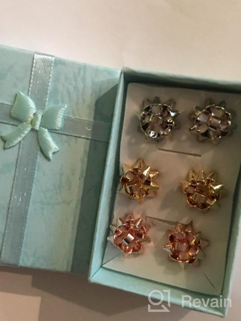 img 1 attached to 🎄 Get into the Holiday Spirit with Vogueknock Christmas Bow Earring Studs - Perfect Girls' Jewelry for the Festive Season! review by Robby Agrawal