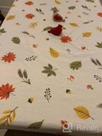 img 1 attached to Folkulture 100% Cotton Fall Table Cloth Square 60X60 Farmhouse Boho Floral Dining Cover - Leaves Design For Fall Decorations review by Kimberly Sanders