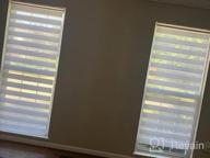 img 1 attached to LUCKUP Grey Zebra Dual Roller Blinds - Day And Night Window Shades With Easy Installation, 23.6" X 90 review by Amicz Kakaruk