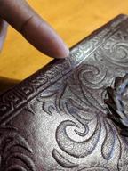 img 1 attached to Blue Stone Embossed Leather Journal: 120 Pages Of Unlined Luxury With Clasp - Brown Edition review by Jennifer Bernard