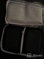 img 1 attached to Waterproof Travel Electronics Organizer Bag - Triple Layer Large Shockproof Cable Storage For Electronic Accessories, Cords, Hard Drives, Power Banks, Tablets In Aqua Sky review by Ben Rodriguez