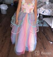 img 1 attached to TTYAOVO Princess Girl Dress: Long Tulle Gown for Flower Girls in Unicorn Costume review by Heidi Davis