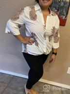 img 1 attached to Pineapple Print Blouse: Stylish And Fun For Women By ZXZY review by Monica Williams