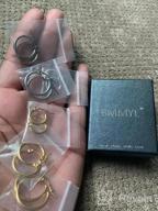 img 1 attached to Stylish and Hypoallergenic: 10 Pairs Small Stainless Steel Hoop Earrings Set for Women, Nickel-Free and Allergy-Free, Silver and Gold, 10MM-18MM review by Troy Larson