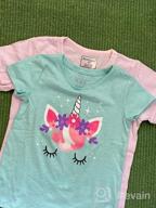 img 1 attached to Cotton Graphic Crewneck Sleeve T-Shirts for Girls' Tops, Tees & Blouses review by Detra Carter
