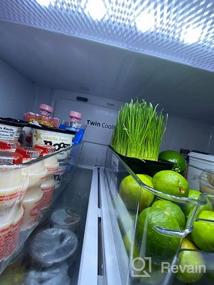img 7 attached to Средние прозрачные пластиковые ящики-органайзеры для холодильников, не содержащие BPA - набор из 4 предметов для организации кладовой холодильника, морозильной камеры и кухонного шкафа длиной 12,5 дюйма