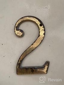 img 5 attached to Номер дома QCAA из традиционной кованой латуни, 4 дюйма, 6, бронза, протертая маслом US10B