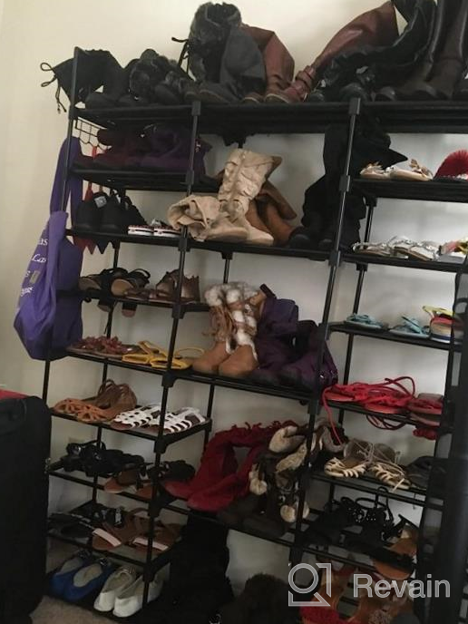 img 1 attached to Looking For A Clutter-Free Home? Check Out Tabiger'S 9 Tier Shoe Rack Organizer For 53-58 Pairs! review by Daniel Robinson