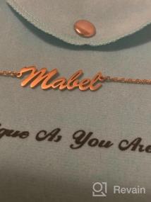 img 7 attached to DayOfShe Personalized Name Bracelet or Anklet for Women | Custom Engraved Inspirational Cuff Bangle | Infinity Love Gift for Mom Couples