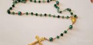 img 1 attached to The Nazareth Store Catholic Green Matte Stone Beads Rosary Necklace: 10mm Pearl Round Beads, Miraculous Medal & Cross - Complete with Velvet Bag review by Jim Ledbetter