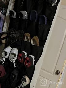 img 6 attached to YOUDENOVA Over The Door Hanging Shoe Organizer - 22 Extra Large Fabric Pockets For Sneakers, High Heels, Slippers Behind Closet Door With 4 Metal Hooks | Shoe Storage Racks & Holders