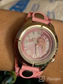 img 7 attached to Jojo Siwa Analog Watch for Kids - Silver-Tone Case, Pink Leather Strap, Easy-to-Buckle, Safe for Children - Model JOJ5003 with Jojo Siwa on Dial
