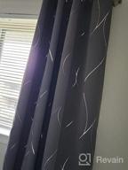 img 1 attached to Deconovo Pink Curtains For Kids Room - Silver Wave Foil Printed Blackout Thermal Insulated Window Drapes review by Jevon Sterling