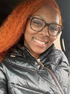 img 1 attached to Glamorous Ginger Orange Lace Front Human Hair Wig - 22 Inch Wet Wavy Style For Black Women review by Bobby Porter