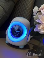 img 1 attached to USAOSHOP Kids Alarm Clock, Digital Alarm Clock For Kids Bedroom, Cute Toddlers Alarm Clock Sleep Trainer With Sound Machine Night Light Indoor Temperature, Compact Clock For Boys Girls review by Eric Aulia