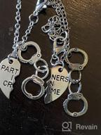 img 1 attached to 👯 Partner in Crime: MJartoria Engraved Best Friend Necklaces for 2 review by Melota Phillips
