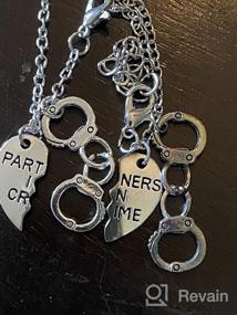 img 6 attached to 👯 Партия преступников: MJartoria гравированные ожерелья для двух лучших друзей