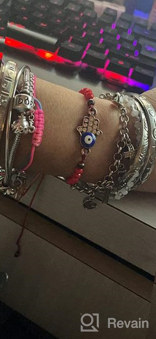 img 1 attached to Colorful 12 Pcs Adjustable Evil Eye Bracelets Set - Ward off the 🧿 mal de ojo with Lucky Evil Eye Beads Bracelet for Women, Girls, and Boys review by Elizabeth Esquivel