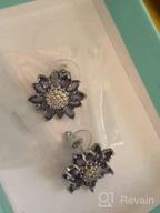 img 1 attached to 💎 Sparkling Crystal Flower Burst Stud Earrings - Hypoallergenic Sterling Silver CZ Rhinestone Daisy Sunflower Floral Cluster Jewelry for Bridal Wedding Party Prom Costume - Birthstone Birthday Gift review by Phillip Ellis