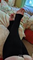 img 1 attached to NuVein Medical Compression Stockings 20-30 MmHg Support Knee Length Open Toe Black Small Women & Men review by Sonya Lewis