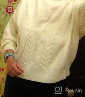 img 1 attached to Stay Cozy In Style With Caracilia Women'S Chunky Cable Knit Crop Top Sweater review by Robin Joseph