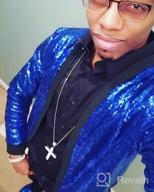 img 1 attached to Mens Sequin Cardigan Jacket - Open Front Long Sleeve With Ribbed Cuffs review by Dennis Wood