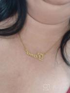 img 1 attached to Exquisite Personalized Custom Initial Pendant Name Necklaces for Women & Girls - Effortlessly Stylish in Gold & Silver review by Ronda Allen