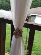 img 1 attached to Gray Lewondr Vintage Magnetic Resin Flower Curtain Tieback - Decorative Drapery Holdbacks For Home Cafe Balcony review by Daniel Mettler