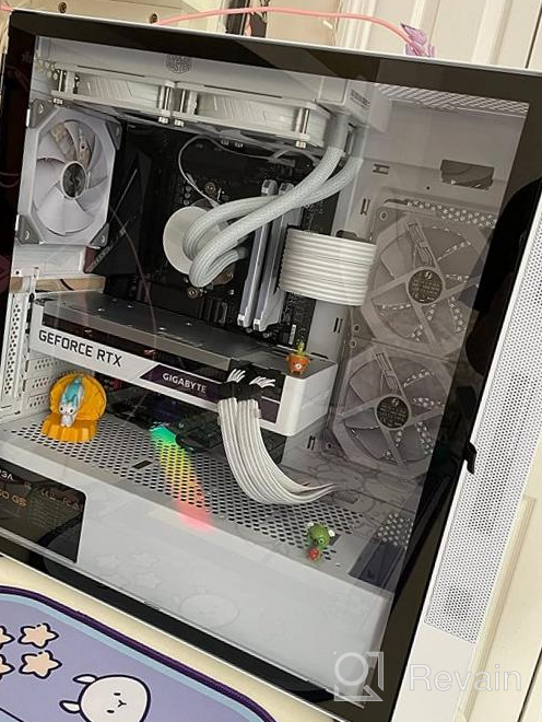 img 1 attached to Vetroo AL600 Mid-Tower ATX PC Case With Top 360Mm Radiator Support, 3X120Mm ARGB Fans, 3X120Mm Regular Fans, Airflow Mesh Design In White For Enhanced Gaming, With Controller Hub review by Steven Doty