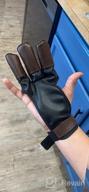 img 1 attached to KESHES Archery Glove Finger Tab: Leather Gloves For Recurve & Compound Bow, Three Finger Guard For Men Women & Youth review by Adam Hogan