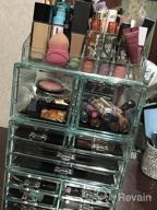 img 1 attached to Teal Thrill: Sorbus Large Clear Makeup Organizer With Detachable Spacious Beauty Display - Ideal Jewelry & Make Up Storage For Vanity, Dresser & Countertop review by Keith Morris
