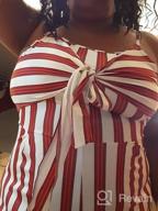 img 1 attached to Women'S Sexy Striped Jumpsuit With Tie Bowknot - SheKiss Summer Rompers review by Elijah Balzarini