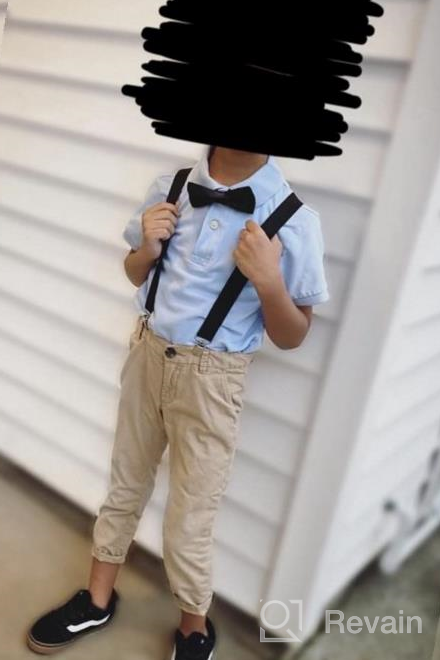 img 1 attached to Hanerdun Adjustable Suspender Bowtie: Stylish 🎀 Accessories and Bow Ties for Boys and Girls review by Kenneth Cotton