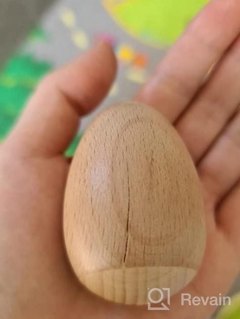 img 1 attached to 2-Piece Wooden Egg Shakers Set - Musical Percussion Instruments With Natural Finish review by Travis Vasquez