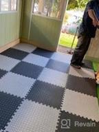 картинка 1 прикреплена к отзыву Gym Flooring Tiles 12/24/48 Pack - Exercise Mats For Home Gym Equipment, Garage Workout Mat Foam Flooring от Nhyiraba Wilson