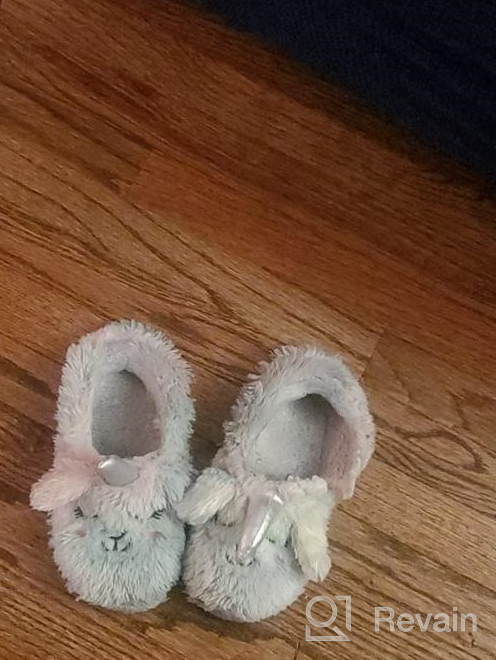 img 1 attached to Girls/Kids Cute Unicorn Slippers: Warm Plush Fleece House Slip-On Shoes By Tirzrro review by Mike Woolford