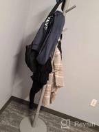 картинка 1 прикреплена к отзыву Vlush Gray Wooden Coat Rack: Freestanding Holder With 8 Hooks For Clothes, Hats, Scarves, Handbags, And Umbrellas от Anna Lopez