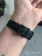 img 1 attached to Upgrade Your Samsung Gear Fit2 With NotoCity Silicone Replacement Bands In Black-Red, Large Size review by Eric Jones