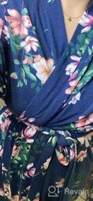 img 7 attached to Легкие халаты кимоно для женщин - мягкая одежда для сна и отдыха от Hotouch: короткий трикотажный халат в размерах S-XXL.