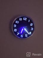 img 1 attached to Keep Time In Silence: 12 Inch HITO Wall Clock With Smart Nightlight And Brightness Adjustability review by Davon Man